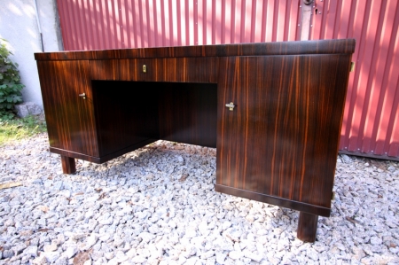 Biurko ART DECO, heban makassar 