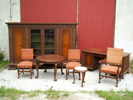 Komplet gabinetowy neorenesansowy 1925 rok 
