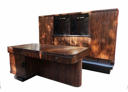 Unikatowy gabinet ART DECO heban makassar 1930 rok 